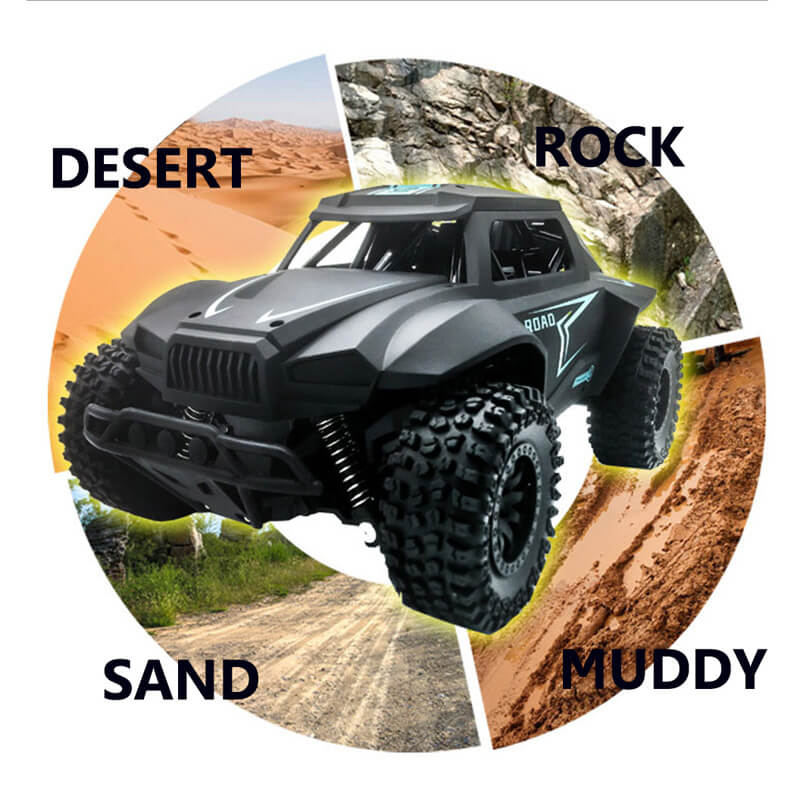 Højhastigheds RC-monstertruck til terrænkørsel — fjernstyret racerbil