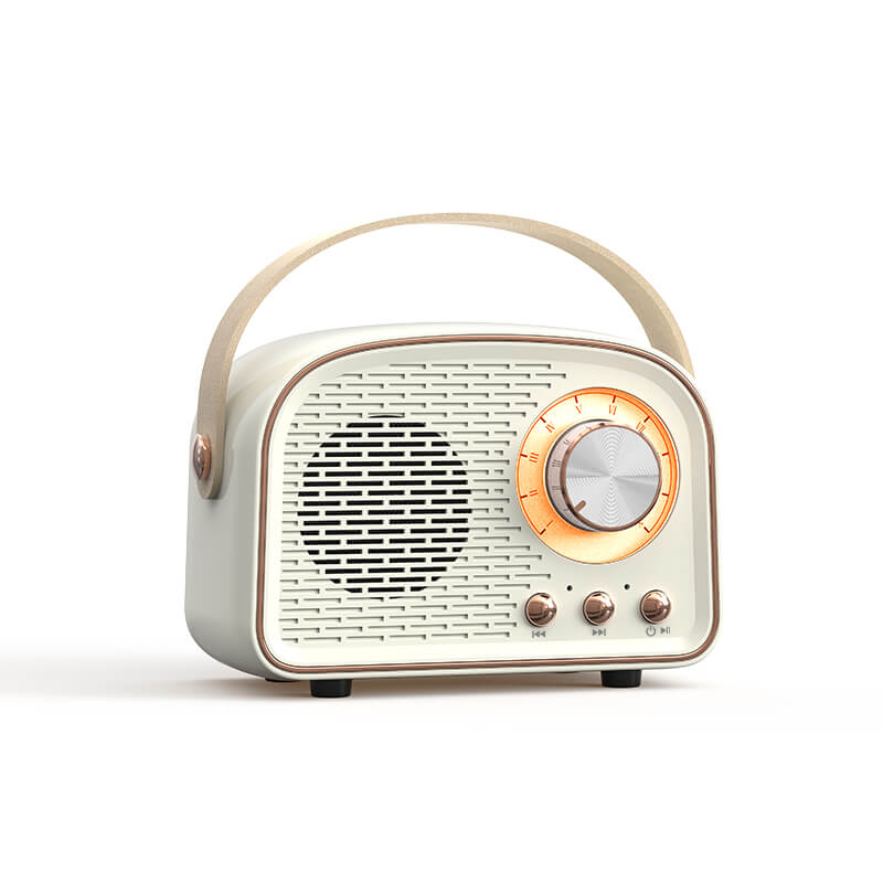 Garduru retro Bluetooth-høyttaler — trådløs, bærbar lyd, stilig klang, buet ytre design