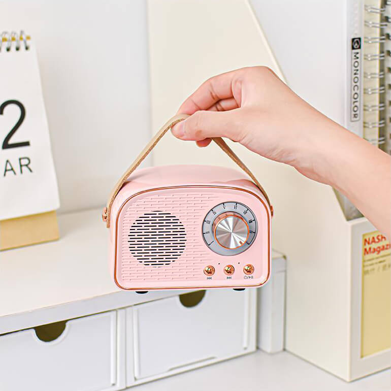Sandsberg Retro Round Radio Bluetooth Speaker — Wireless, Portable Audio