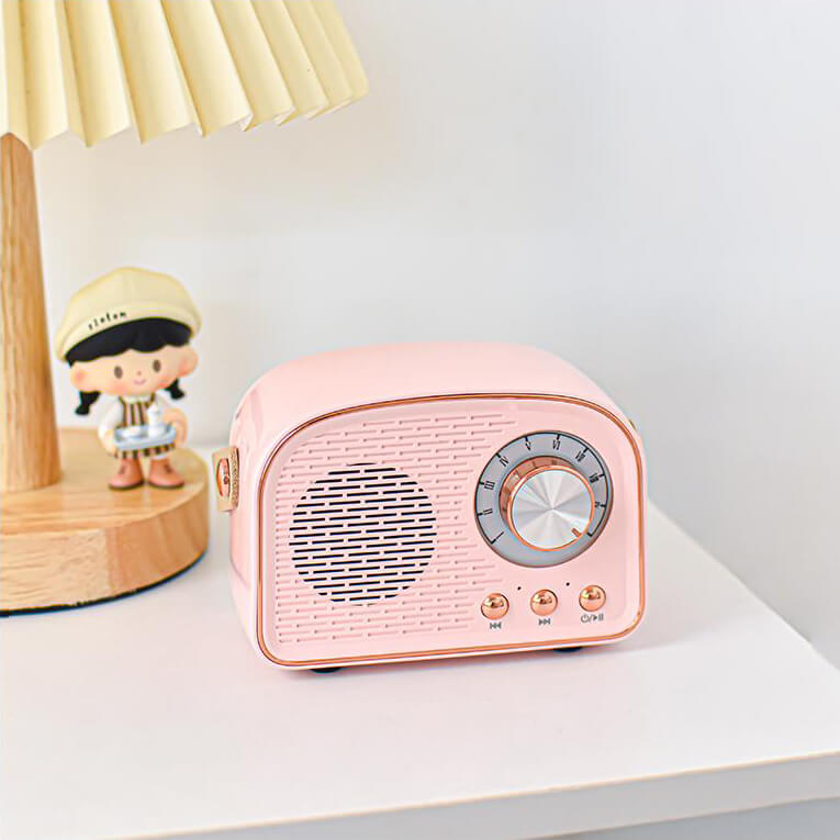 Sandsberg Retro Round Radio Bluetooth Speaker — Wireless, Portable Audio