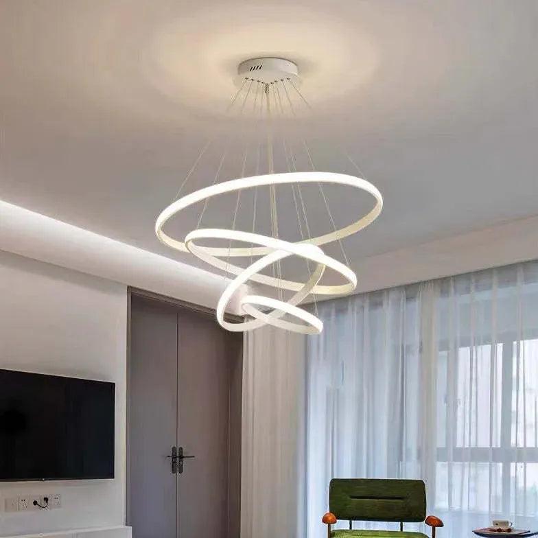 Lampada a sospensione minimalista ad anello con LED per camera da letto | boxzora