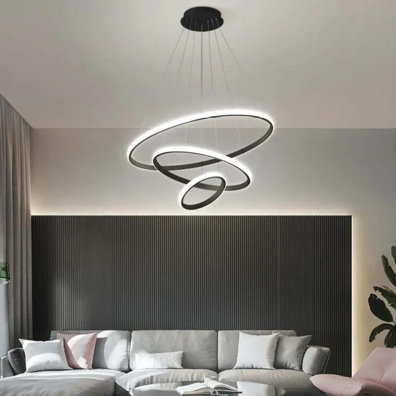 Lampada a sospensione minimalista ad anello con LED per camera da letto | boxzora