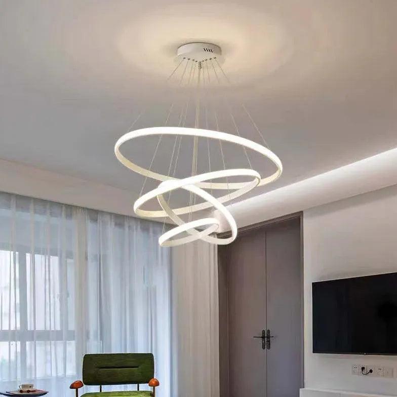 Lampada a sospensione minimalista ad anello con LED per camera da letto | boxzora