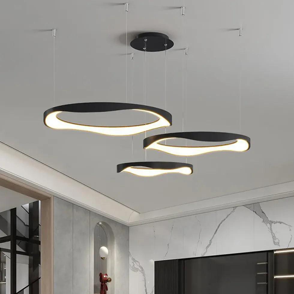 Minimalistyczne okrągłe artystyczne lampy wiszące do jadalni | boxzora