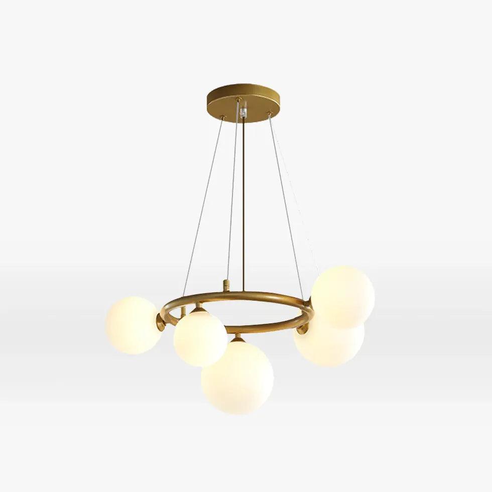Moderne bolvormige hanglamp met grijs glas | boxzora