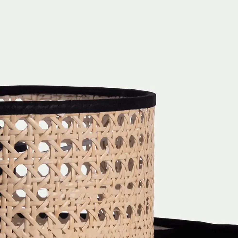 Pendellamper av rotting og stoff i japansk stil til spisestuen | boxzora