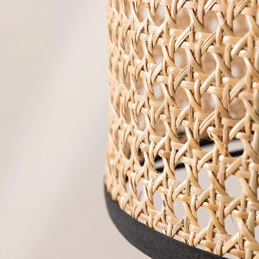 Japanese Rattan Floor Standing Tripod Lamps | boxzora