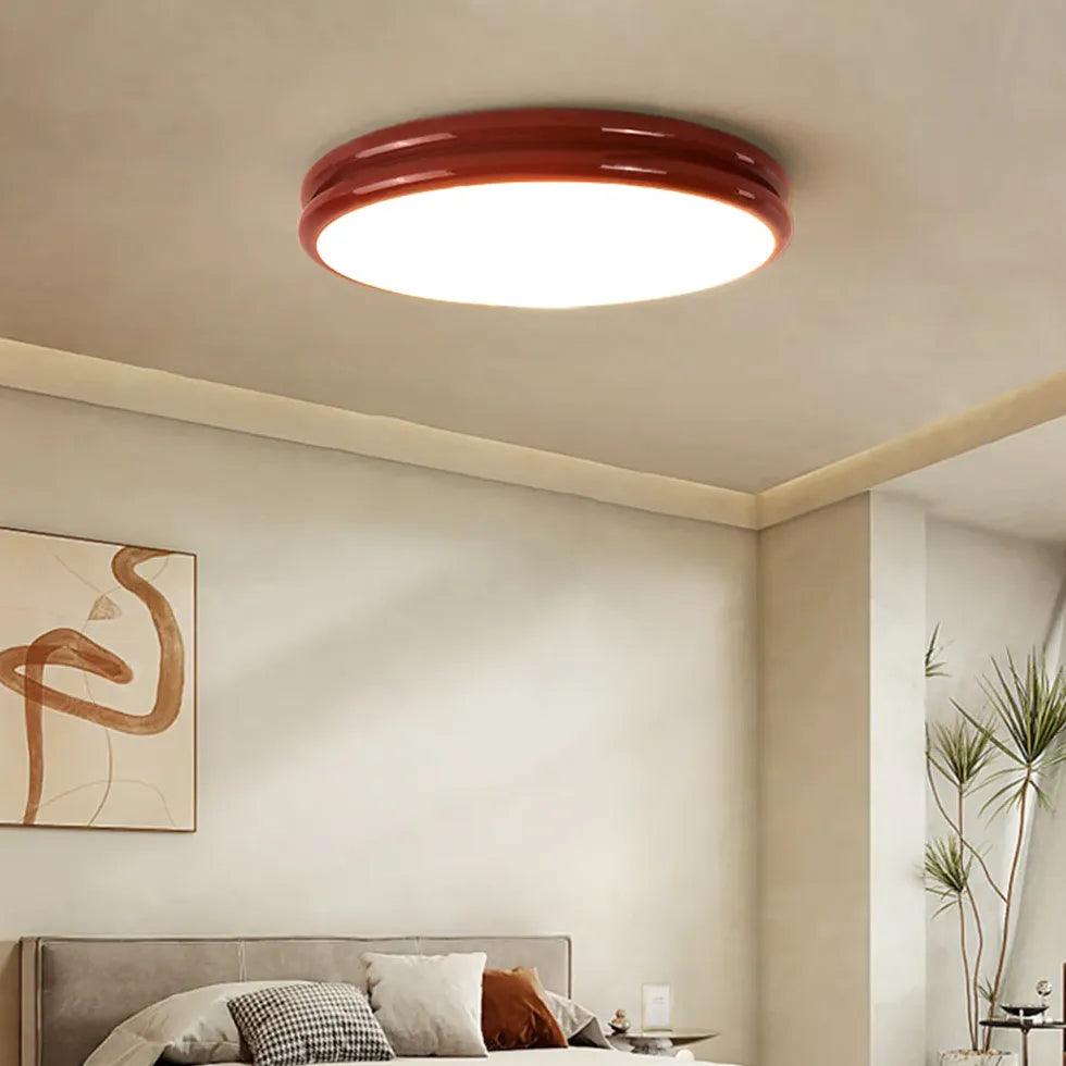 Modern Round Flush Mount Ceiling Light Dimmable For Bedroom | boxzora