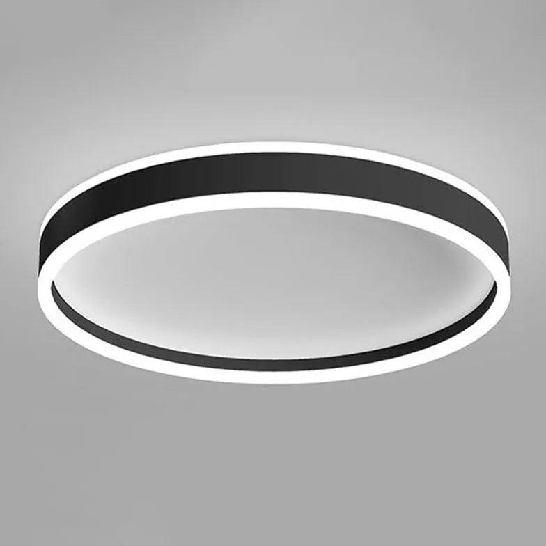 Minimalistisk rund hvit LED-taklampe | boxzora