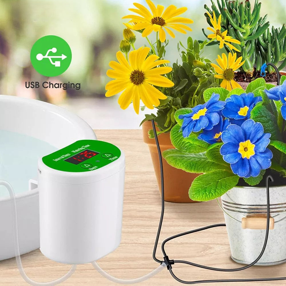 Smart automatisk plantevander – programmerbar timer og indbygget vandpumpe