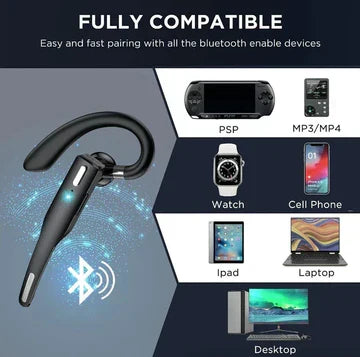 Auricolare wireless Bluetooth 5.1 Trucker — Cuffia con doppio microfono e cancellazione del rumore