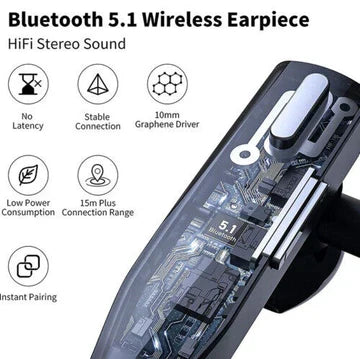 Auricolare wireless Bluetooth 5.1 Trucker — Cuffia con doppio microfono e cancellazione del rumore