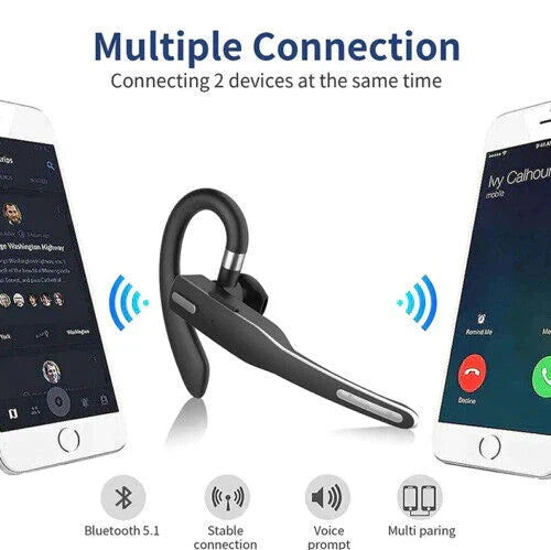Cuffia/auricolari wireless Trucker — Doppio microfono, Bluetooth 5.1 con cancellazione del rumore
