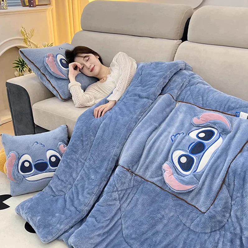 CozyNest 2-i-1-teppe- og putekombinasjon – smart, konvertibelt design