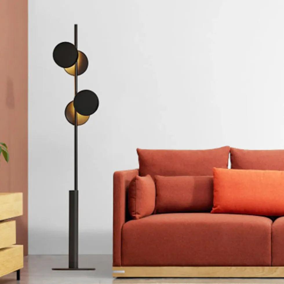 Minimalistische schwarze LED-Metall-Stehlampe fürs Wohnzimmer | boxzora
