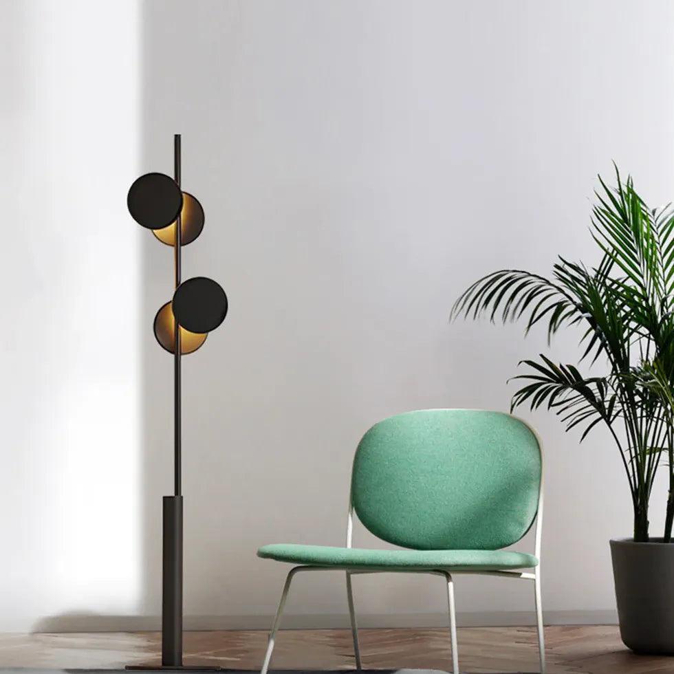 Minimalistische schwarze LED-Metall-Stehlampe fürs Wohnzimmer | boxzora