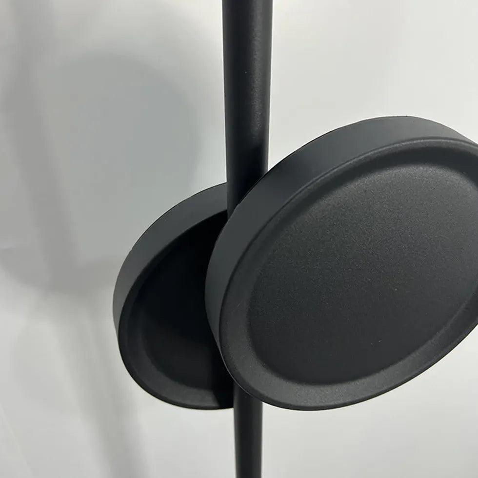 Lámpara de pie minimalista negra de metal con LED para sala de estar | boxzora
