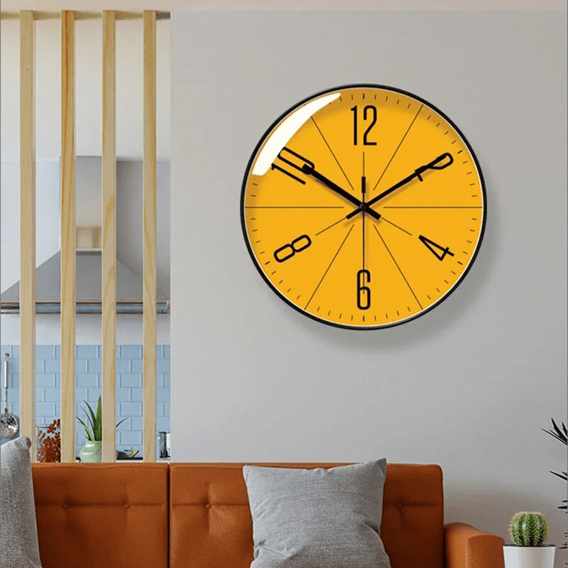 Relógio de parede nórdico minimalista HUSKLOK — design de quartzo silencioso
