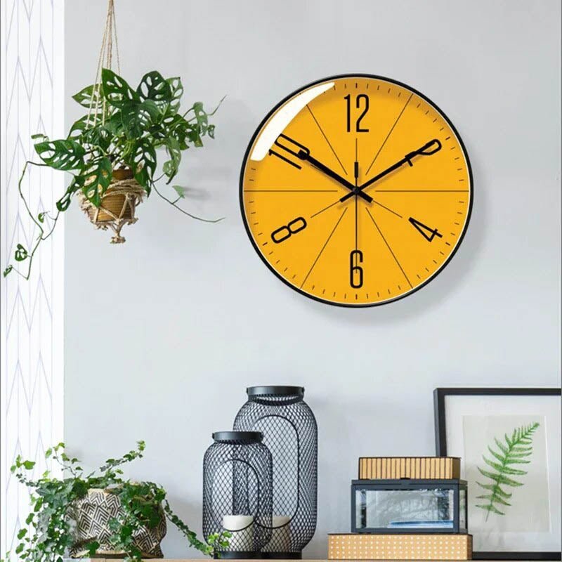 Relógio de parede nórdico minimalista HUSKLOK — design de quartzo silencioso
