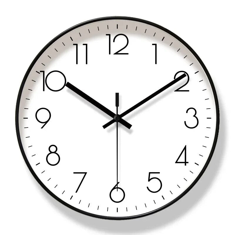 Relógio de parede nórdico minimalista HUSKLOK — design de quartzo silencioso