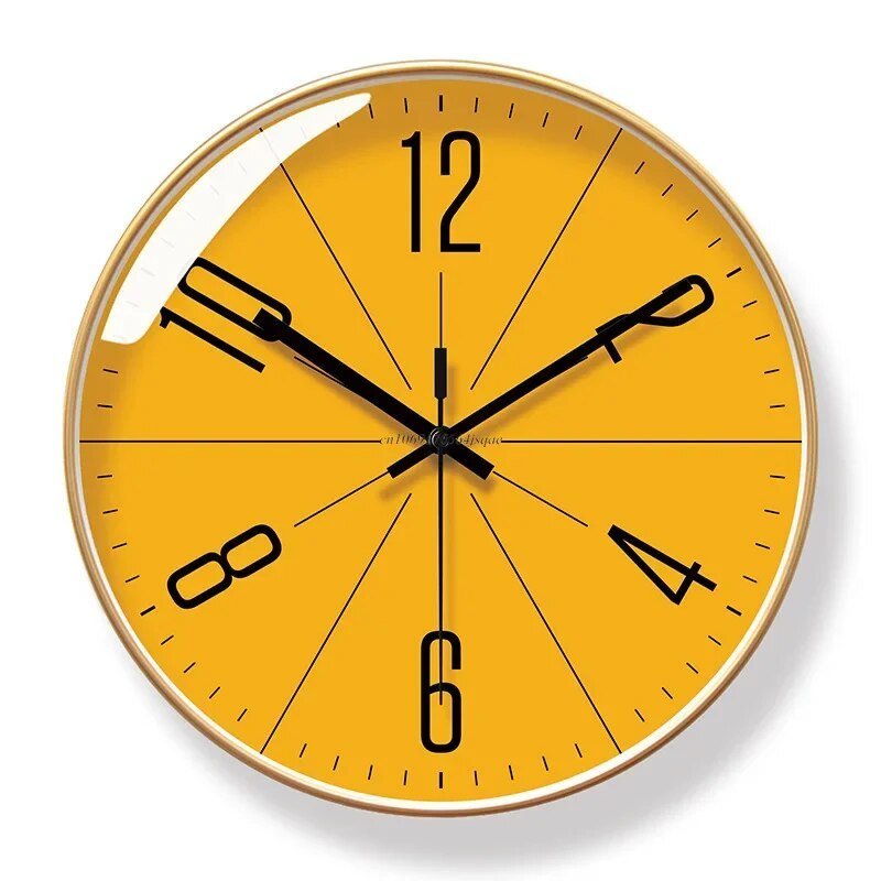 Relógio de parede nórdico minimalista HUSKLOK — design de quartzo silencioso