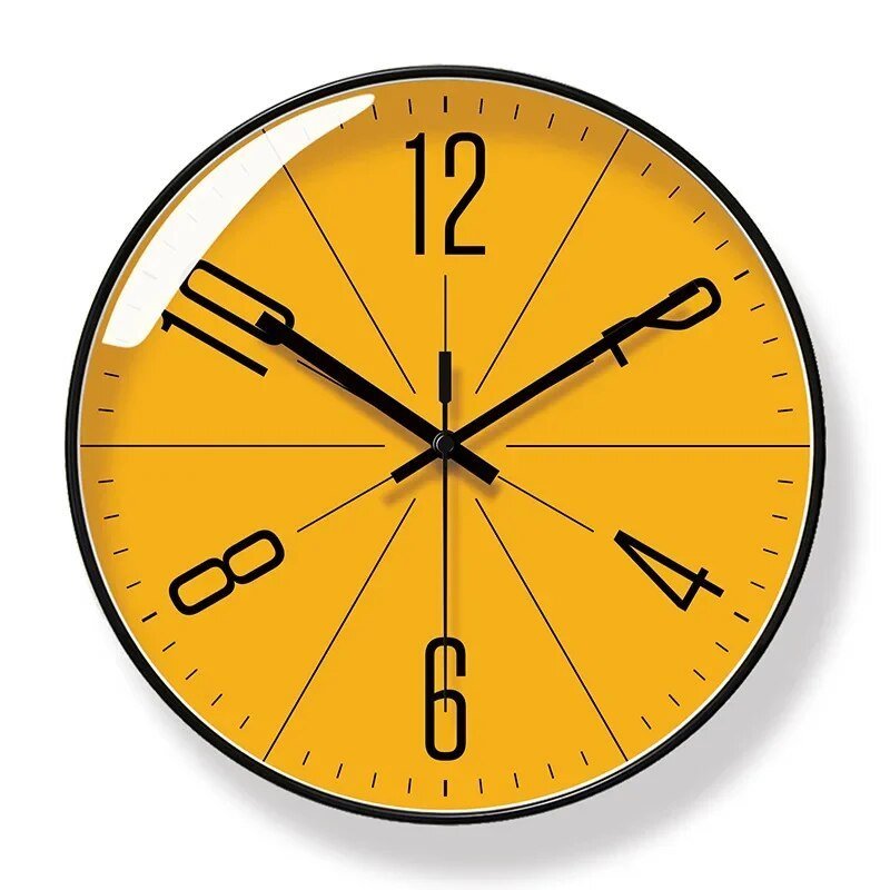 Relógio de parede nórdico minimalista HUSKLOK — design de quartzo silencioso