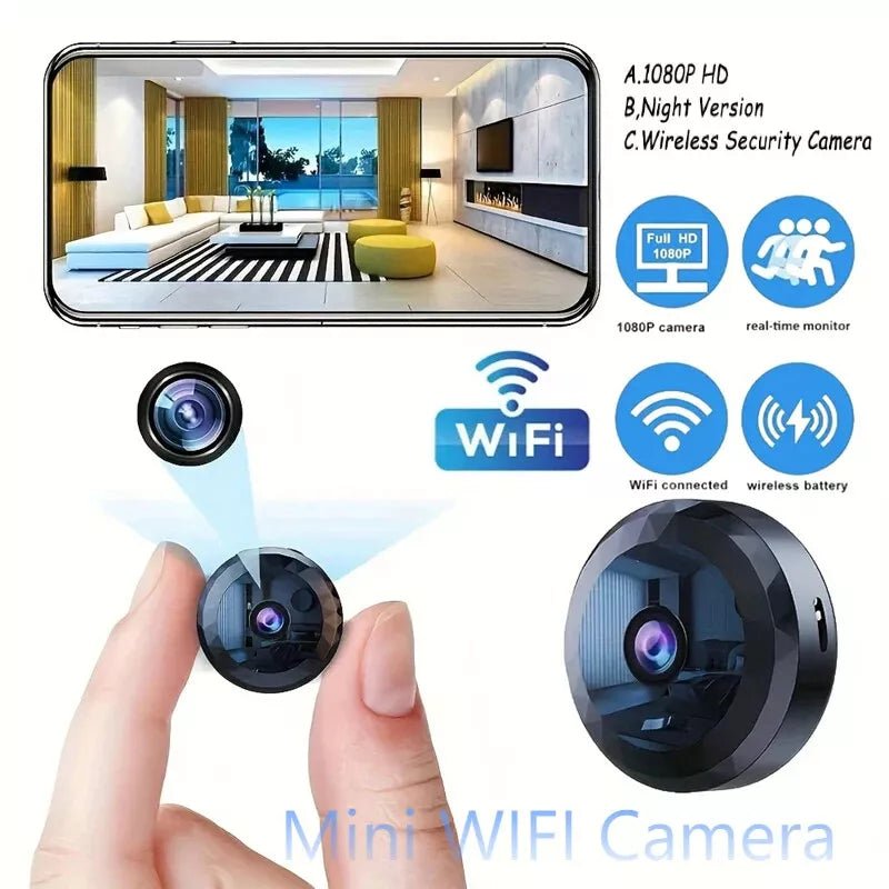 OPTIGUARD 1080P HD magnetische mini-wifi-camera — nachtzicht en bewegingsdetectie