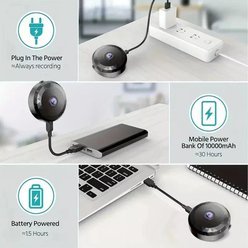 OPTIGUARD 1080P HD magnetische mini-wifi-camera — nachtzicht en bewegingsdetectie