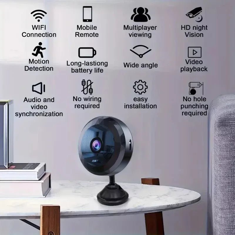OPTIGUARD 1080P HD magnetische mini-wifi-camera — nachtzicht en bewegingsdetectie