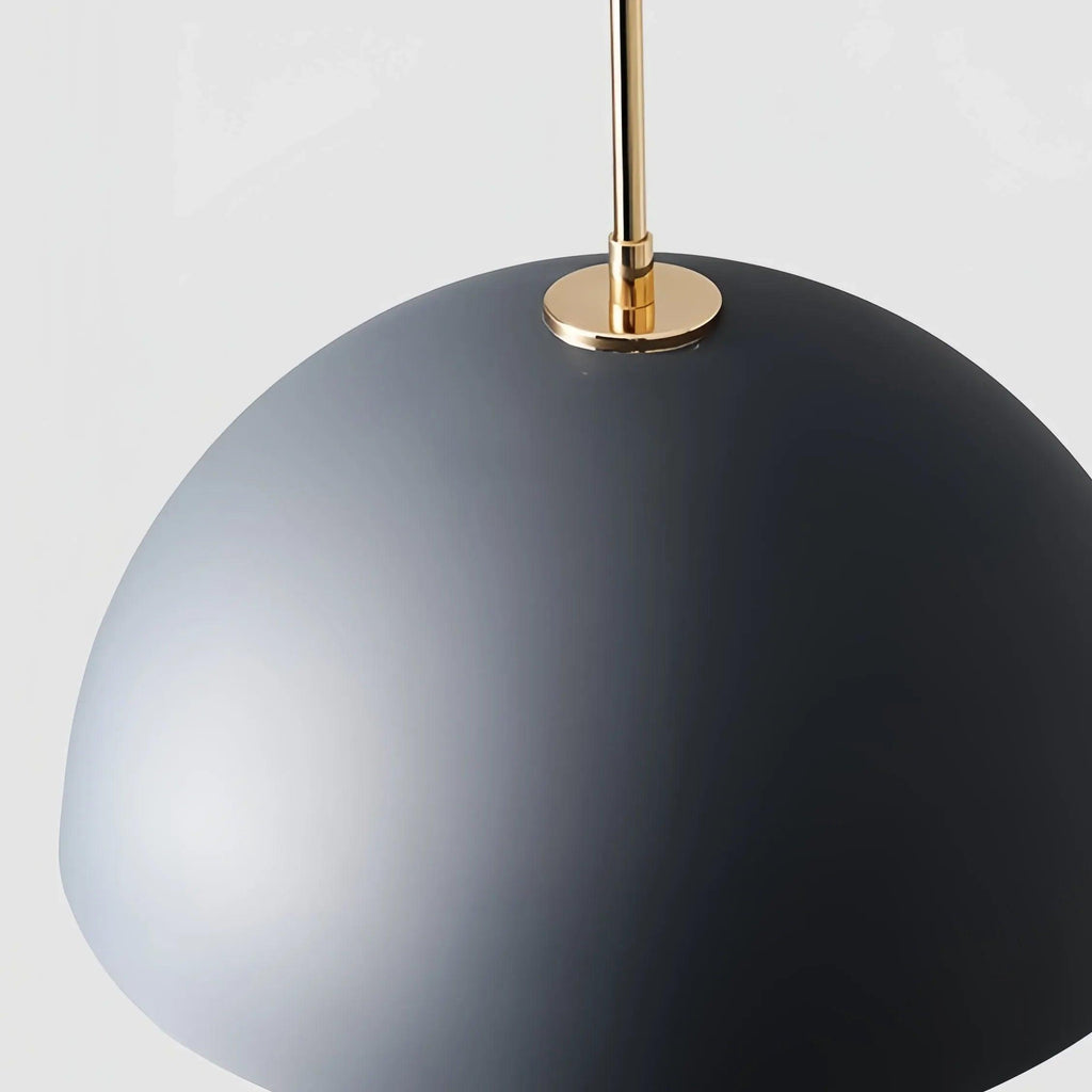 Lámpara colgante moderna de aluminio con forma de media cúpula | boxzora