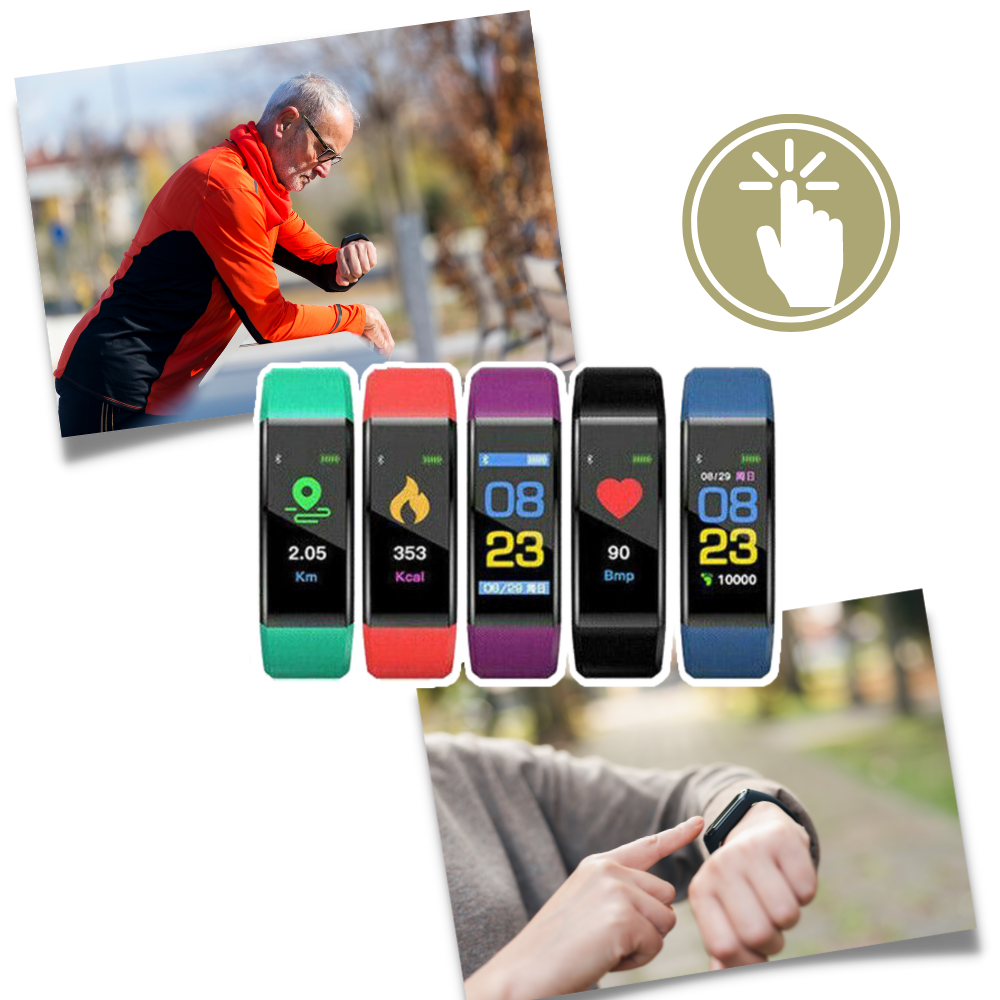 Senior Smartwatch — Large Clear Display, Health Tracking, Long Battery, USB Charging