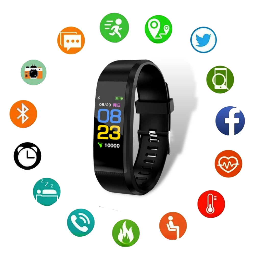 Senior Smartwatch — Large Clear Display, Health Tracking, Long Battery, USB Charging