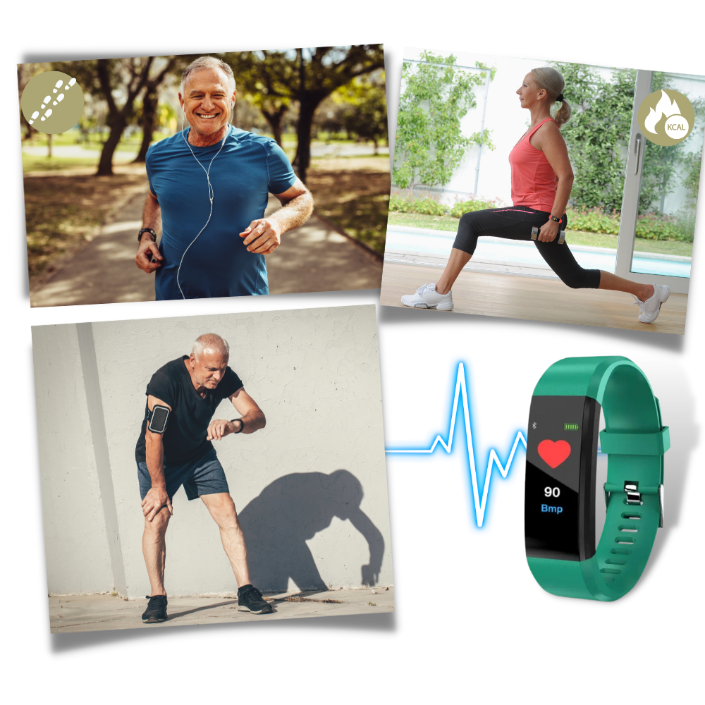 Senior Smartwatch — Large Clear Display, Health Tracking, Long Battery, USB Charging