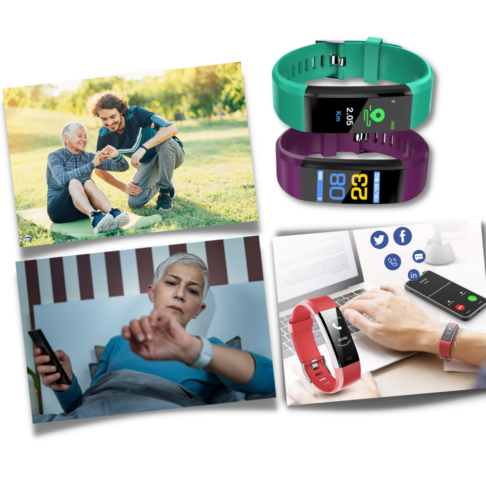 Senior Smartwatch — Large Clear Display, Health Tracking, Long Battery, USB Charging