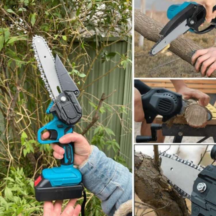 SharpCut 6” Cordless Chainsaw — Lightweight Ergonomic Design, Powerful Fast Cutting