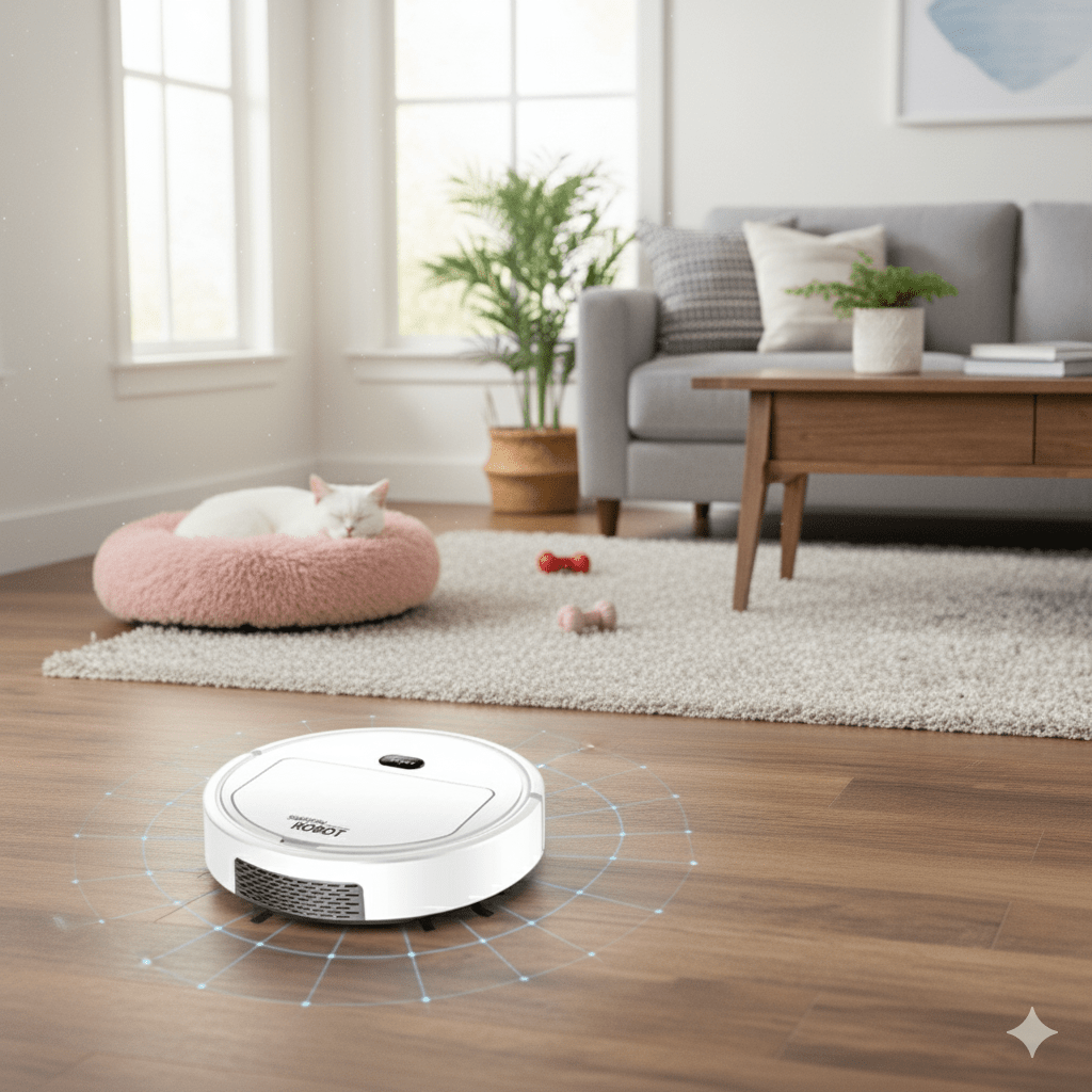 SILENTDUST Smart Robot Vacuum — HEPA Filtration, Ultra-Quiet Intelligent Cleaning