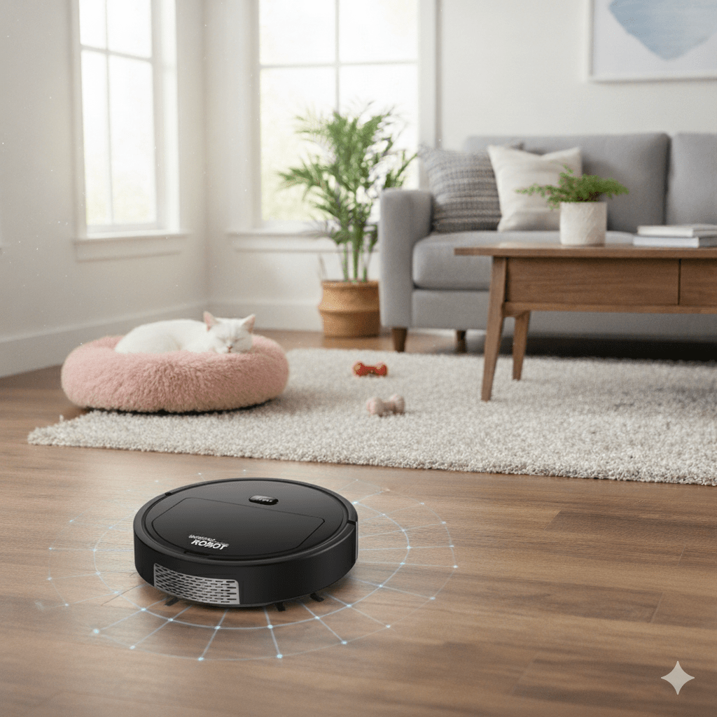 SILENTDUST Smart Robot Vacuum — HEPA Filtration, Ultra-Quiet Intelligent Cleaning