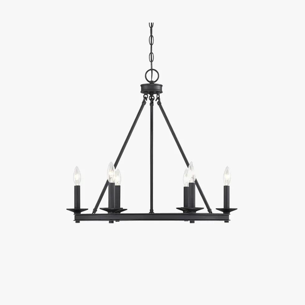 Candelabru modern cu lumânări și metal negru pentru sufragerie | boxzora
