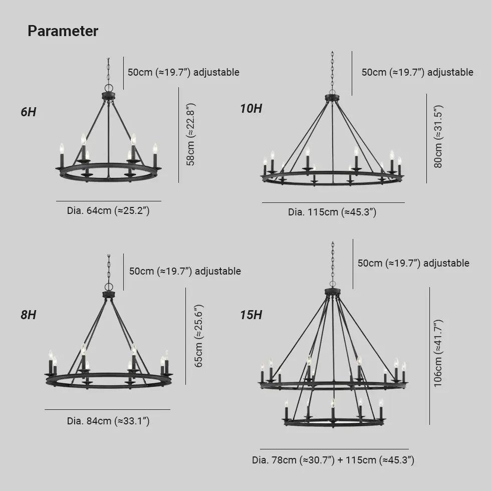 Candelabru modern cu lumânări și metal negru pentru sufragerie | boxzora