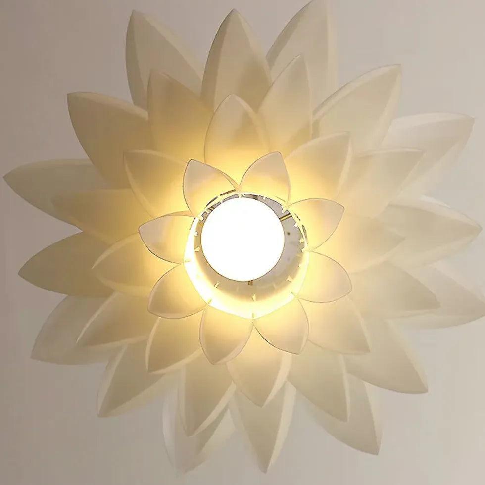 Minimalistyczna plastikowa lampa wisząca w kształcie kwiatu lotosu, sześciowarstwowa | boxzora