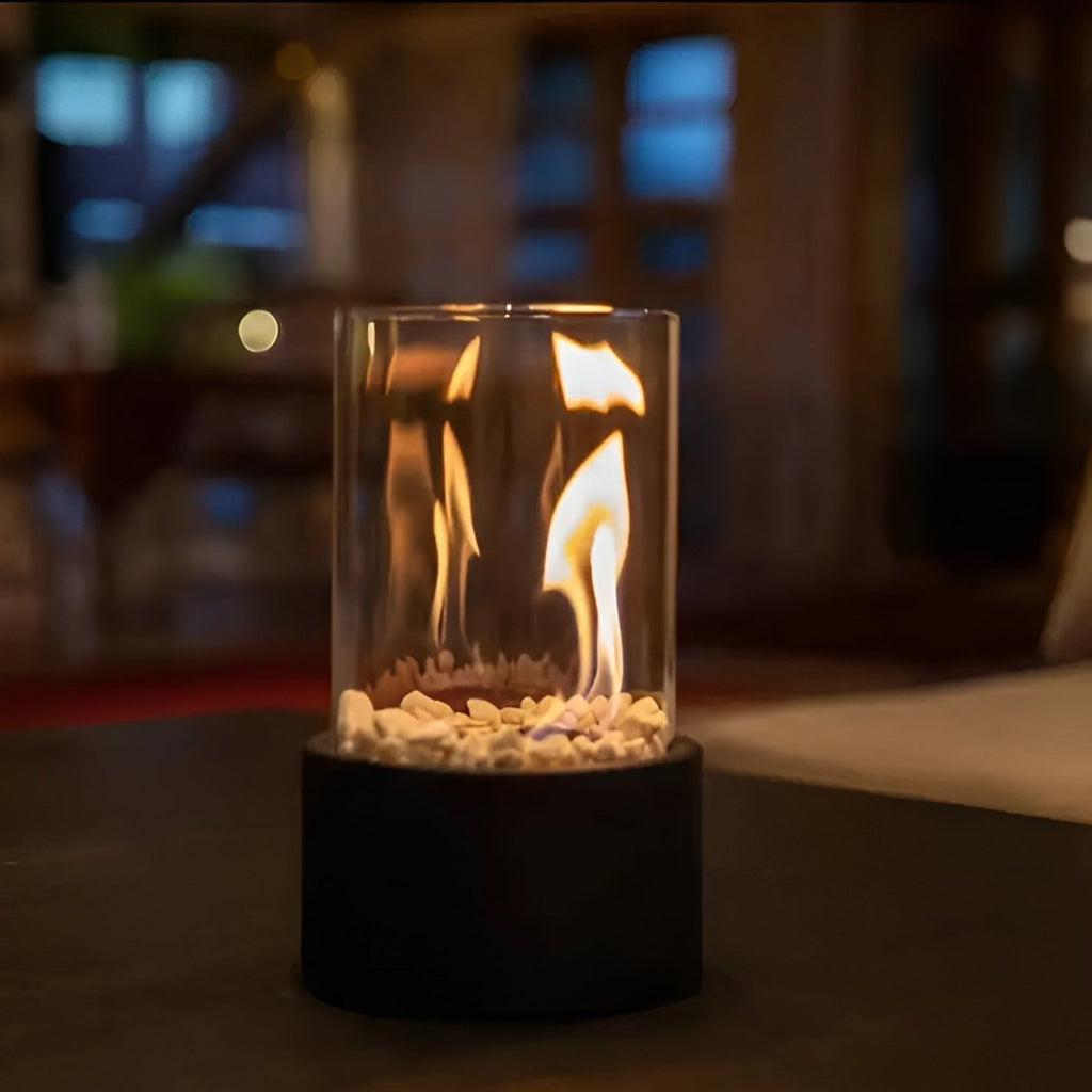 Cheminée de table élégante FLAREVO — combustion raffinée au bioéthanol sans fumée