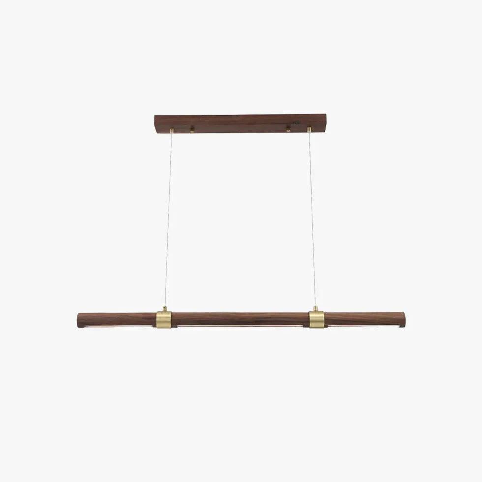 Lámpara colgante de techo minimalista con acabado de madera para comedor | boxzora