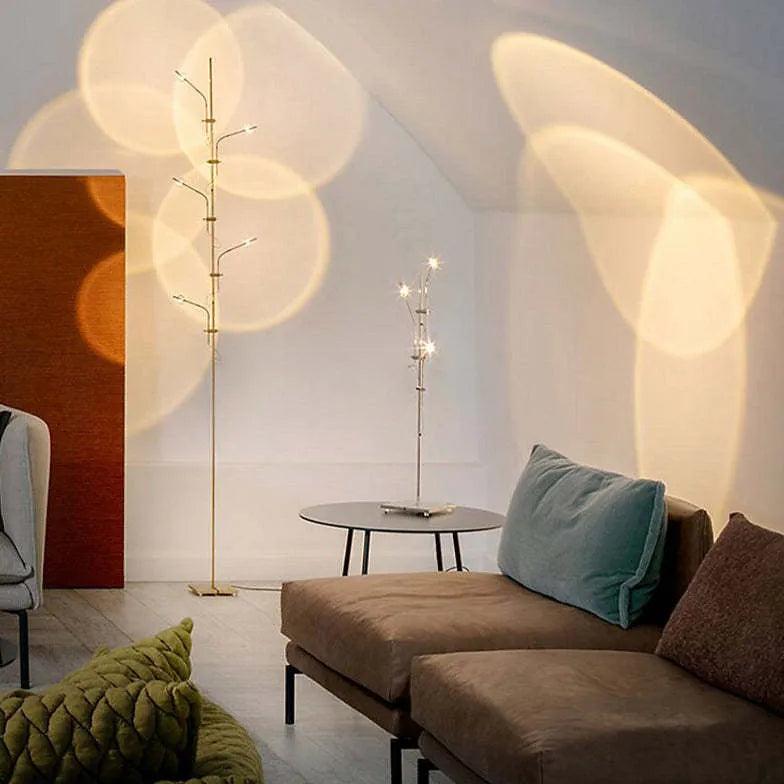 Lampe de sol moderne à LED avec effet d’ombres pour salon | boxzora