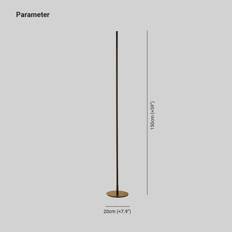 Minimalistische moderne LED-Stehlampe in Linienform | boxzora