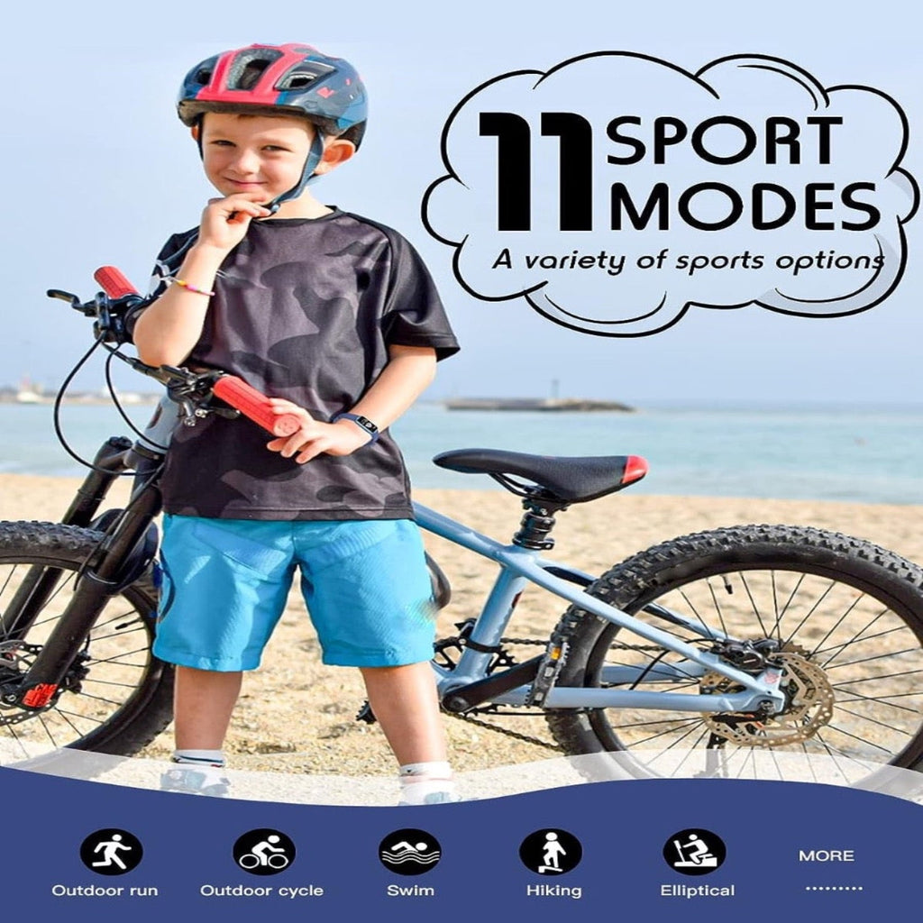 KidFit Pro mehrfarbige Fitnessuhr für Kinder — Schlankes Design, Aktivitäts- und Sporttracking