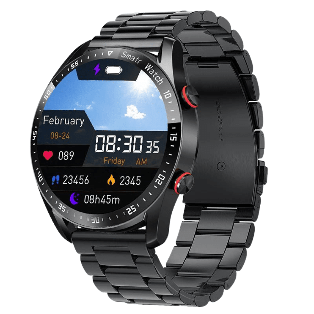 Smartwatch ultraleggero resistente all’acqua — Display touch a colori nitido, batteria fino a 5 giorni, peso di 1,9 once