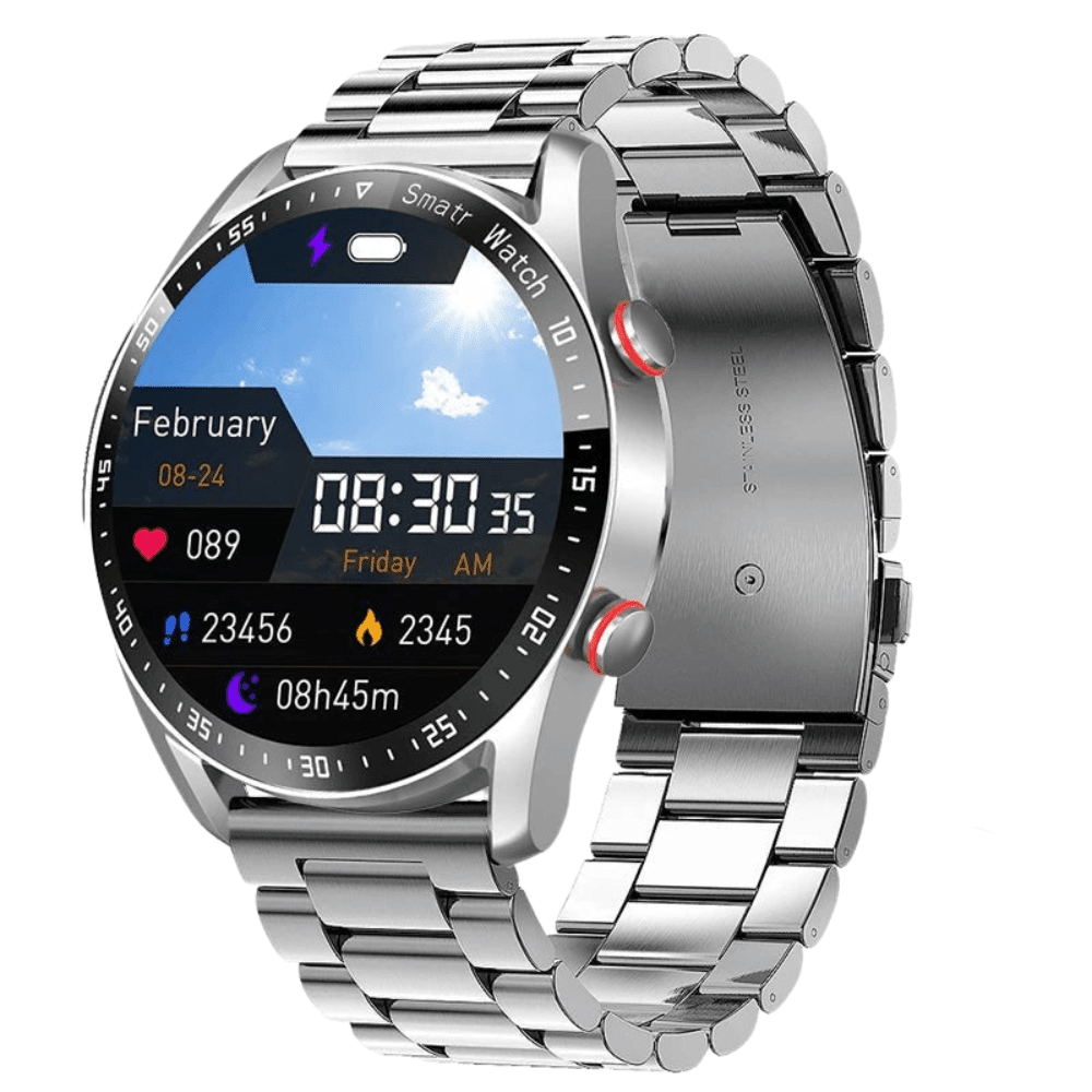 Smartwatch ultraleggero resistente all’acqua — Display touch a colori nitido, batteria fino a 5 giorni, peso di 1,9 once