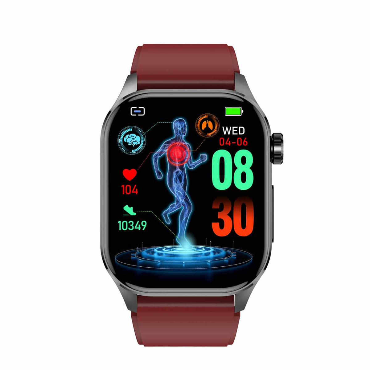HealthSync Smartwatch — ECG, Blood Sugar & Blood Pressure Monitoring