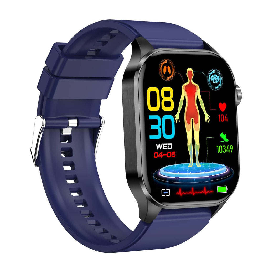 HealthSync Smartwatch — ECG, Blood Sugar & Blood Pressure Monitoring