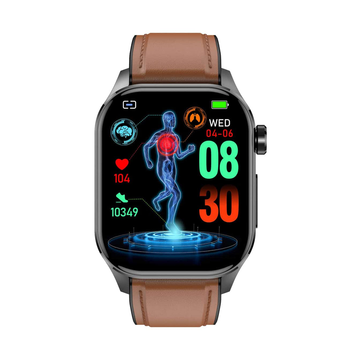 HealthSync Smartwatch — ECG, Blood Sugar & Blood Pressure Monitoring